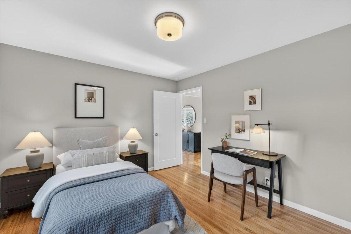 Bedroom, Home Office, Interior, Wood Texture Flooring