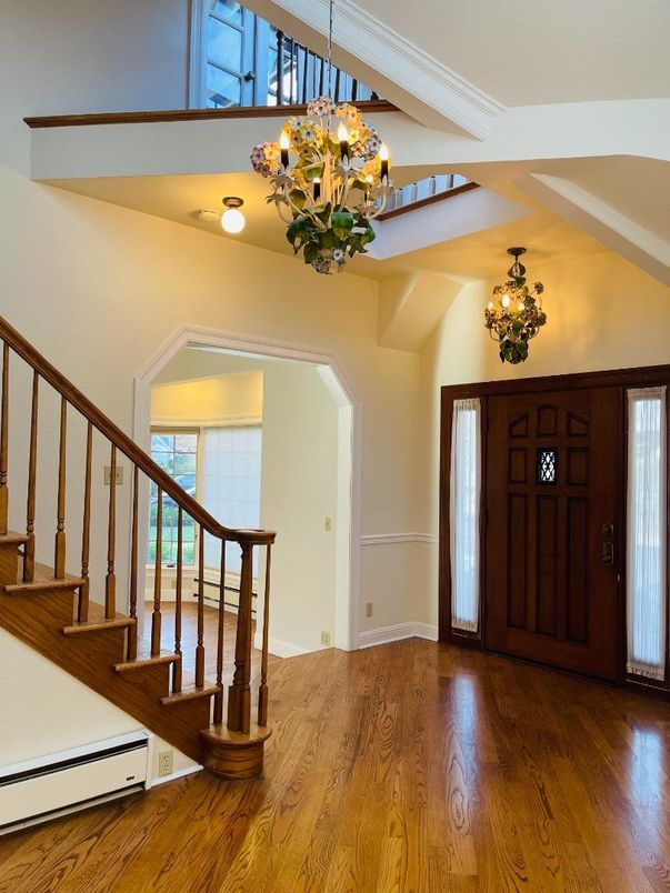 Chandelier, Interior, Wood Texture Flooring