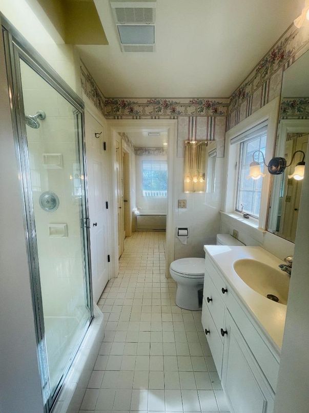 Bathroom, Dual Sink Vanities, Glass Shower, Interior