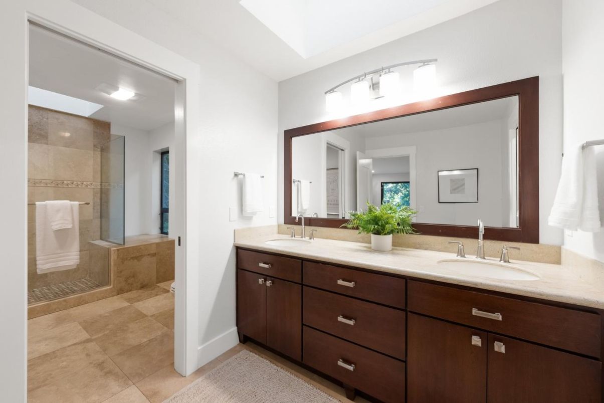 Bathroom, Dual Sink Vanities, Glass Shower, Interior