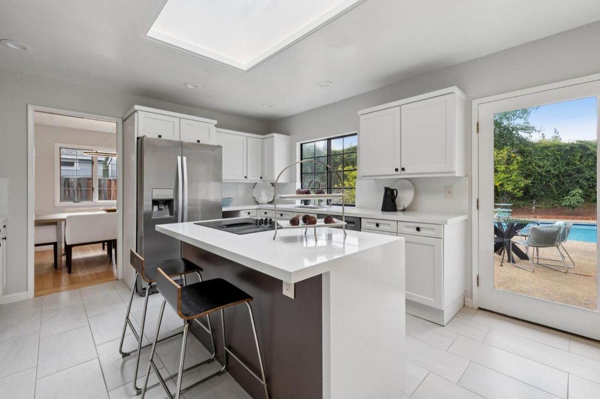 Interior, Kitchen, Recessed Lighting, Stainless Steel Appliances, Water