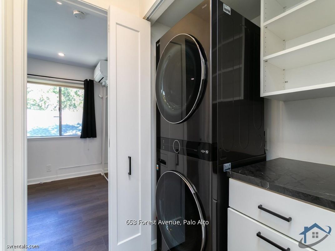 Interior, Recessed Lighting, Utility Closets, Washer, Wood Texture Flooring