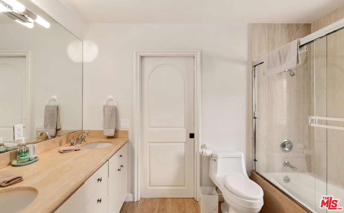Bathroom, Glass Shower, Interior, Wood Texture Flooring