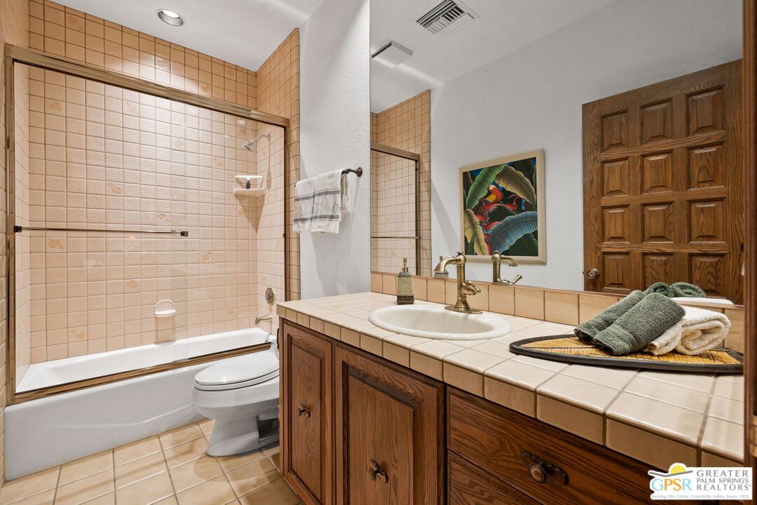 Bathroom, Glass Shower, Interior, Recessed Lighting, Tile Countertops