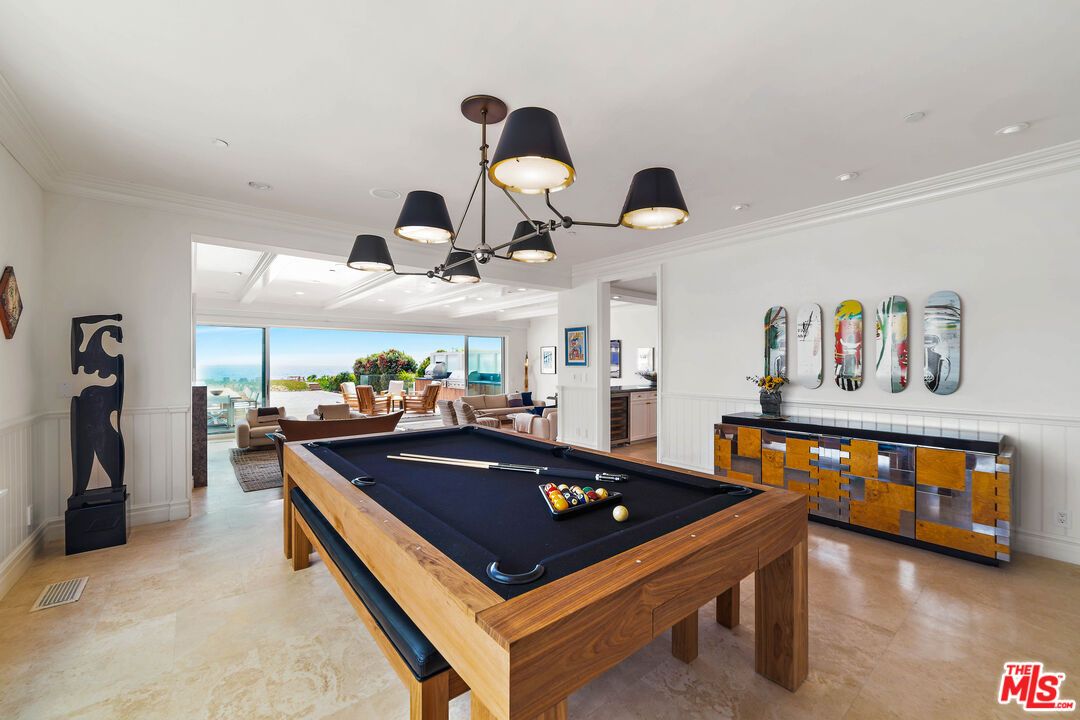 Billiard Table, Game Room, Interior, Pendant Lights, Recessed Lighting