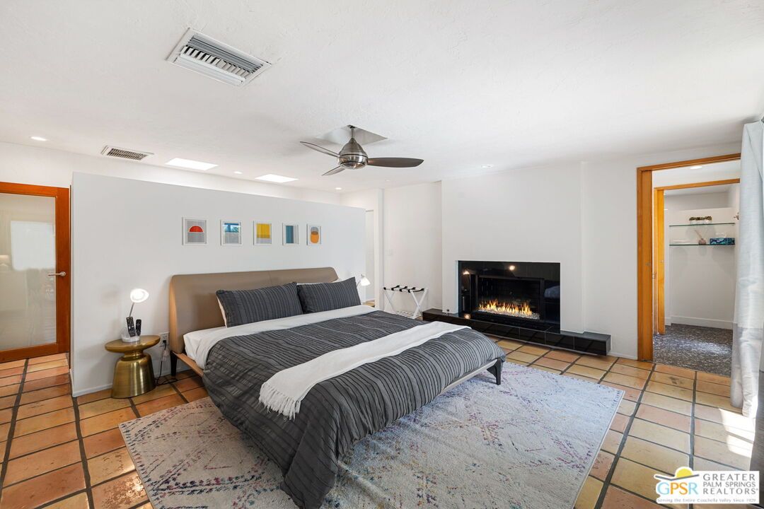 Bedroom, Fireplace, Interior, Recessed Lighting