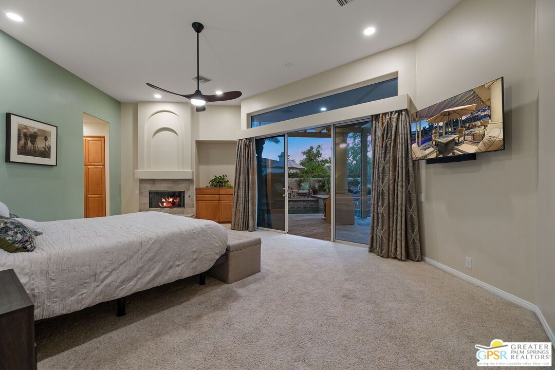 Bedroom, Fireplace, Interior, Recessed Lighting