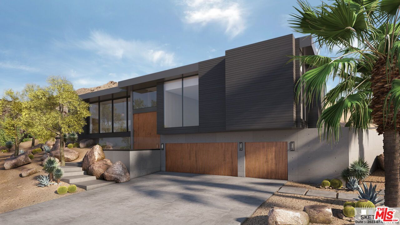 Attached, Exterior, Facade, Modern