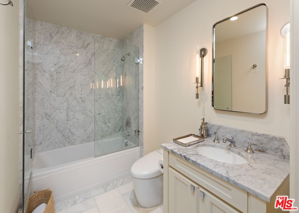 Bathroom, Glass Shower, Interior, Marble, Marble Walls, Recessed Lighting