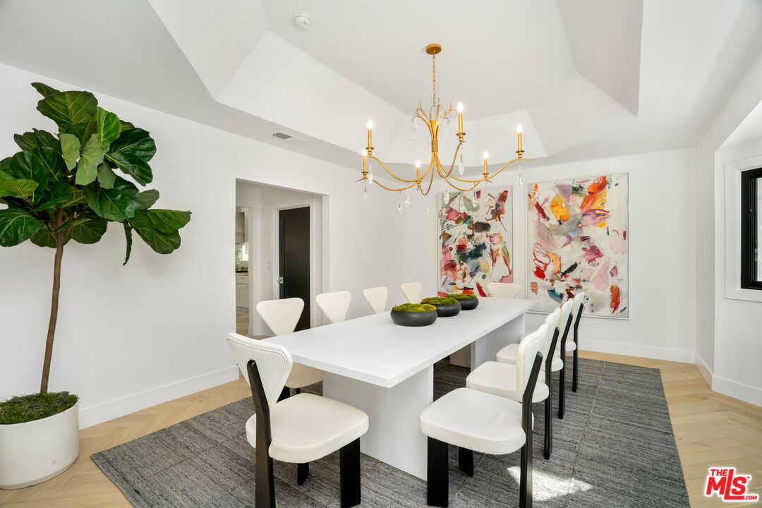 Chandelier, Dining room, Interior, Wood Texture Flooring