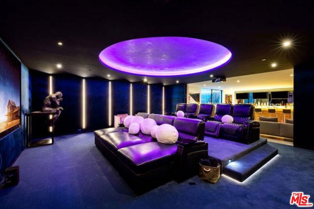 Home Theatre Room, Interior, Projection Screen, Recessed Lighting, Theatre Room