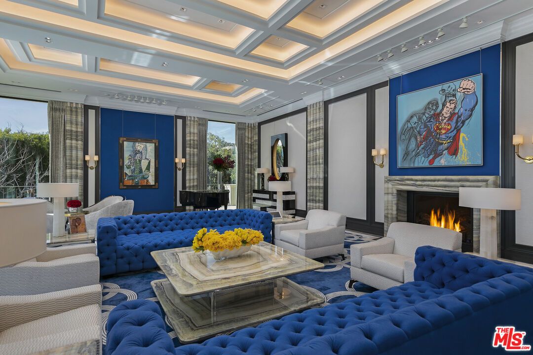 Fireplace, Interior, Living room, Recessed Lighting