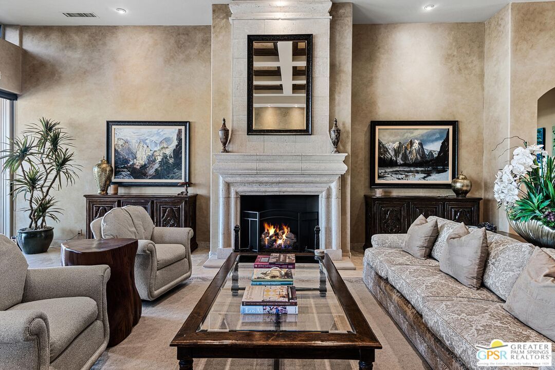 Fireplace, Interior, Living room, Recessed Lighting
