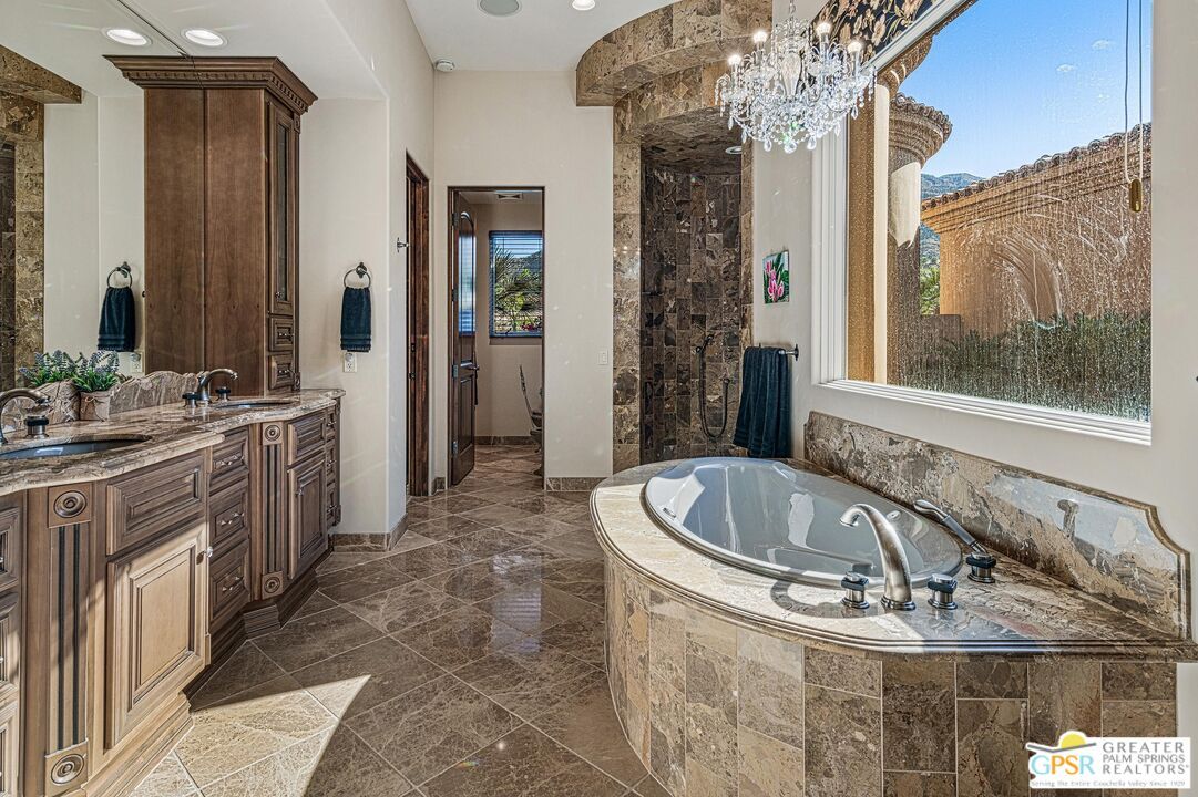 Bathroom, Chandelier, Interior, Recessed Lighting