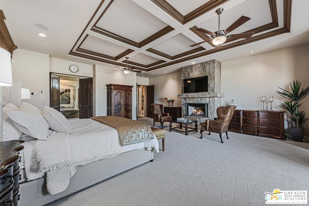 Bedroom, Fireplace, Interior, Recessed Lighting
