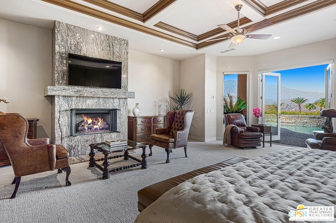 Bedroom, Fireplace, Interior, Recessed Lighting