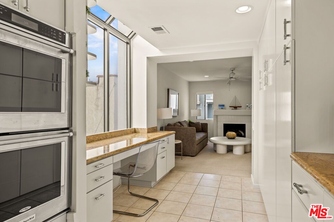 Fireplace, Interior, Kitchen, Living room, Recessed Lighting
