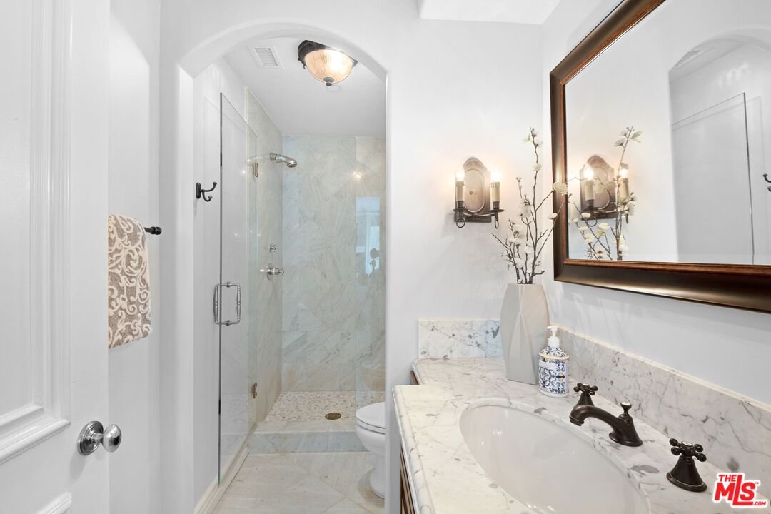 Bathroom, Glass Shower, Interior, Marble Walls