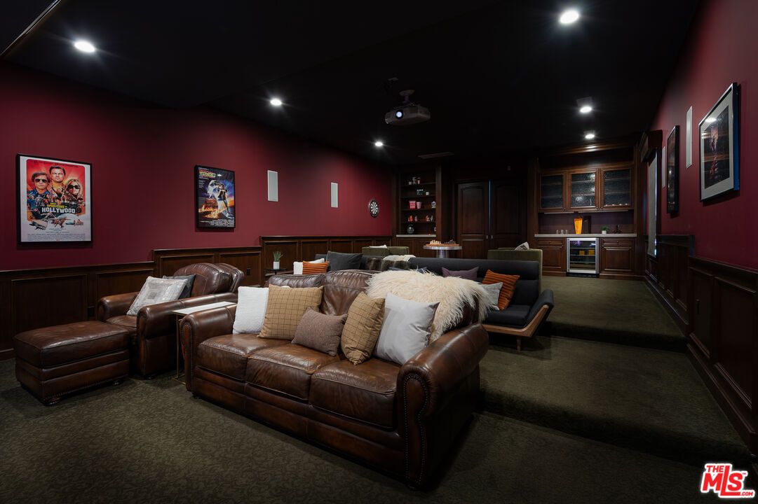 Home Theatre Room, Interior, Projection Screen, Recessed Lighting, Theatre Room