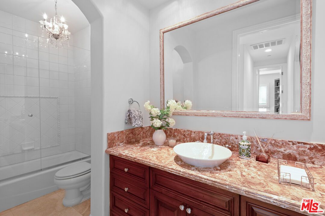 Bathroom, Chandelier, Dual Sink Vanities, Glass Shower, Interior, Recessed Lighting