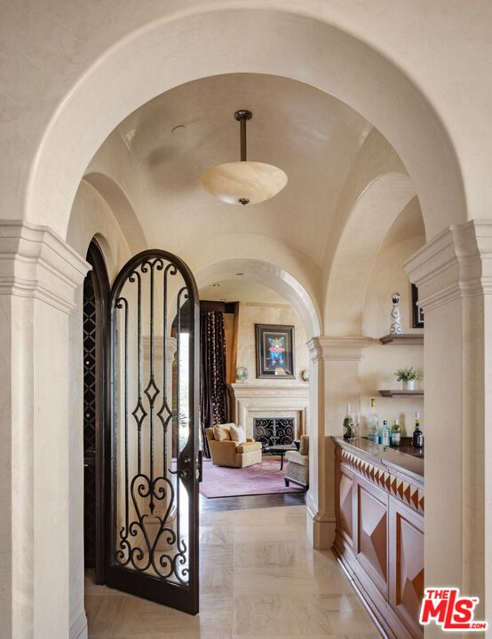 Fireplace, Interior, Pendant Lights