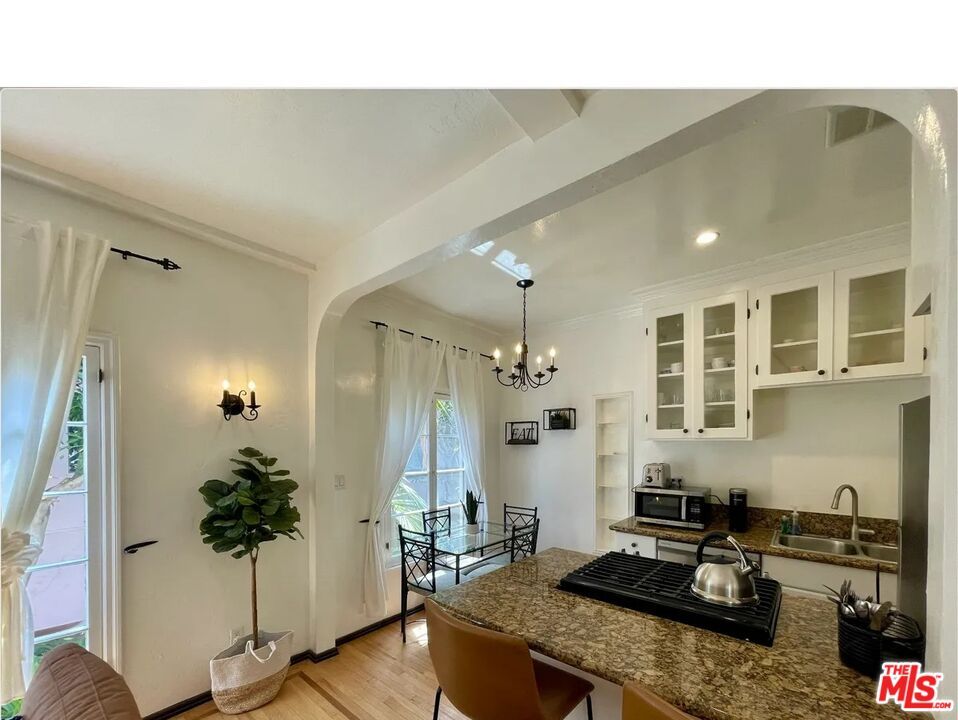 Chandelier, Interior, Kitchen, Recessed Lighting, Wood Texture Flooring