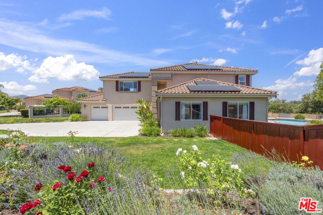 Attached, Backyard, Exterior, Facade, Solar Panels, Mediterranean