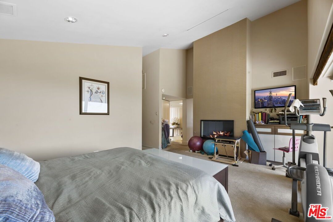 Bedroom, Fireplace, Fitness Equipment, Interior, Recessed Lighting