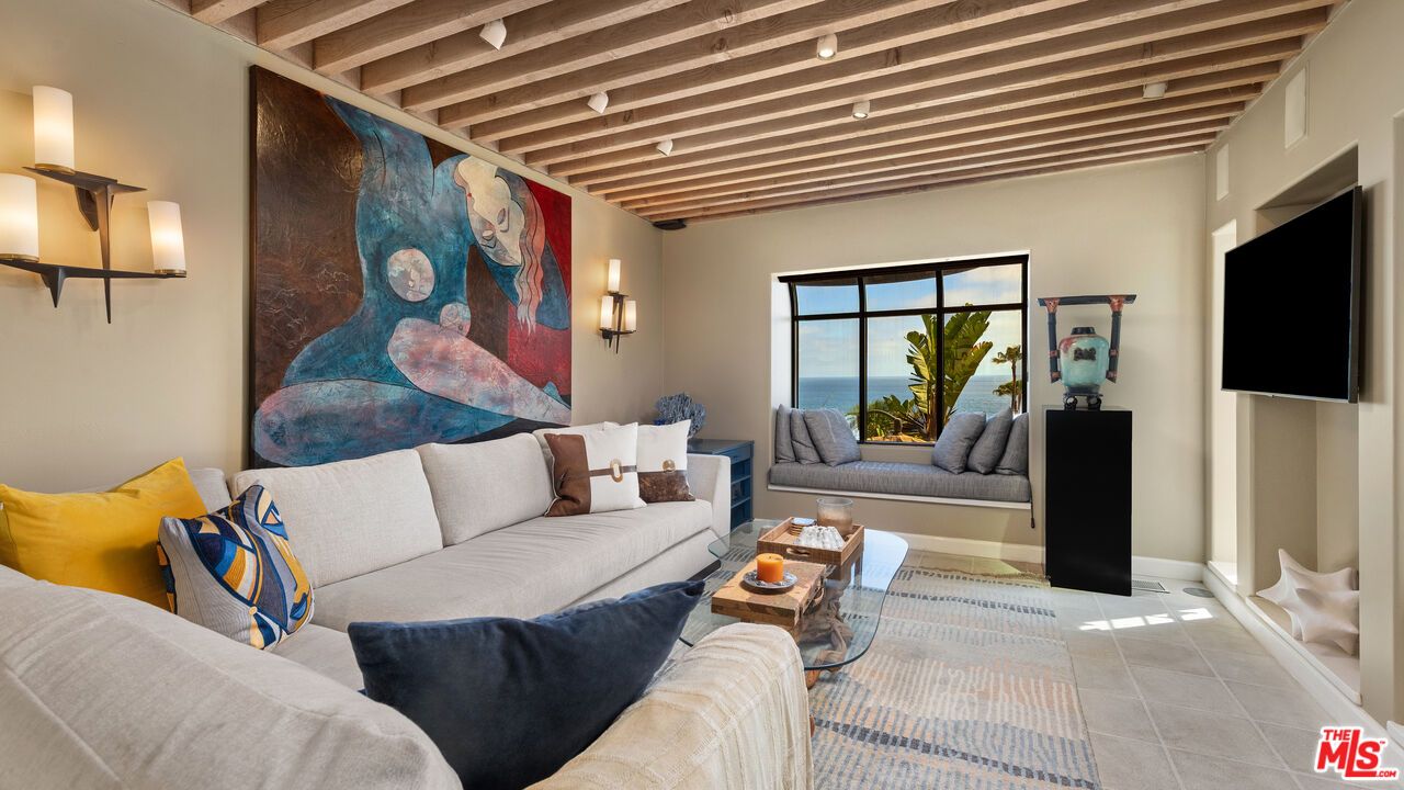 Interior, Living room, Water, Wooden Beams