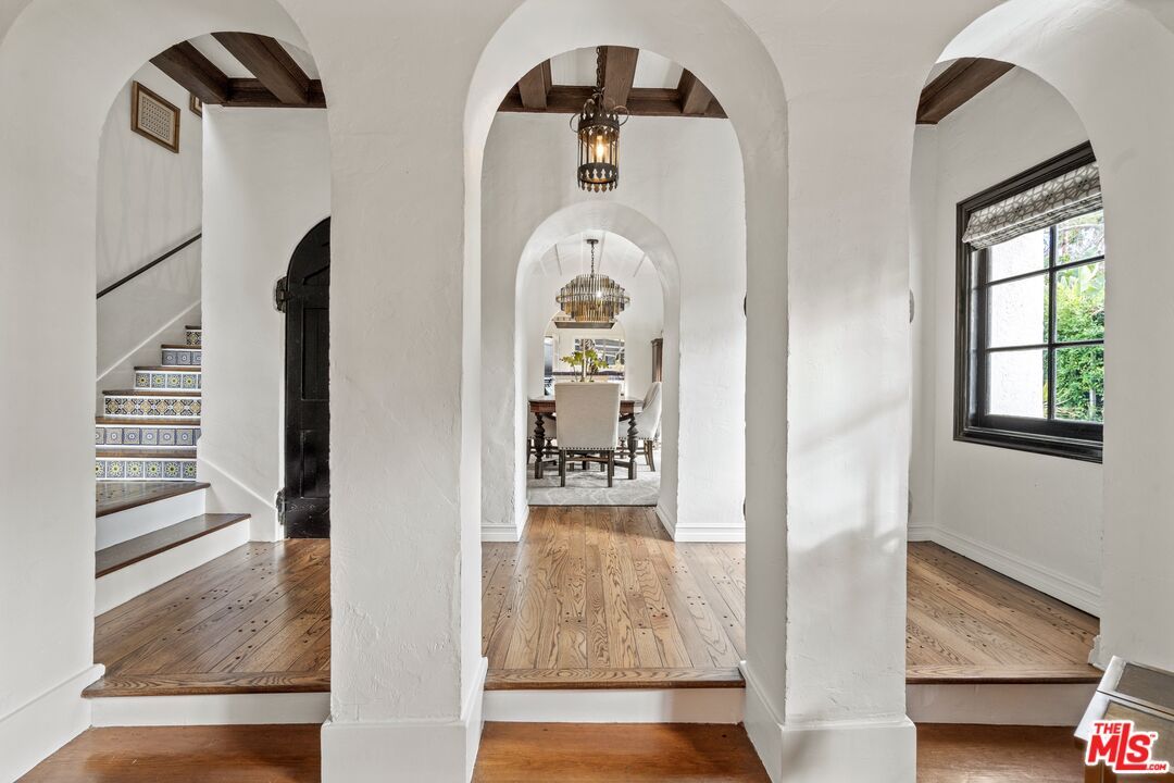 Chandelier, Dining room, Interior, Pendant Lights, Wood Texture Flooring