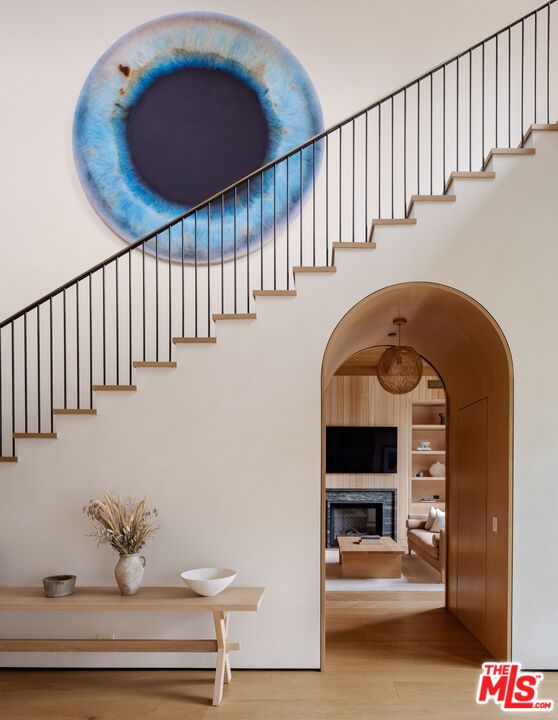 Fireplace, Interior, Wood Texture Flooring