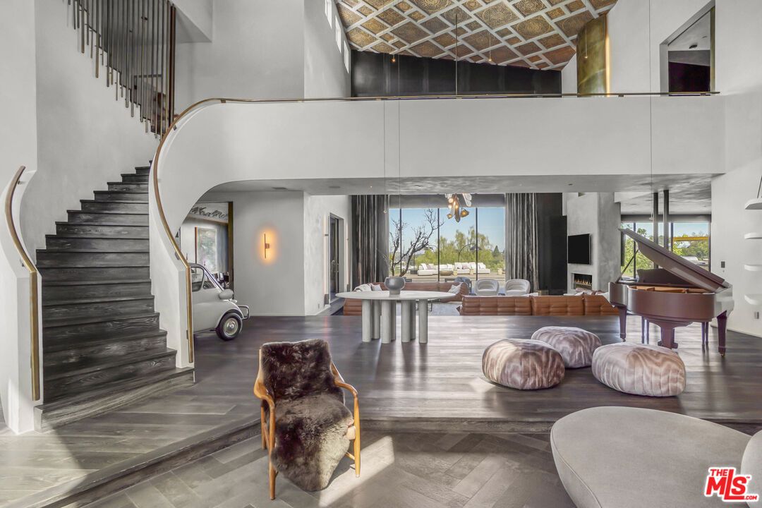 Interior, Pendant Lights, Piano, Wood Texture Flooring