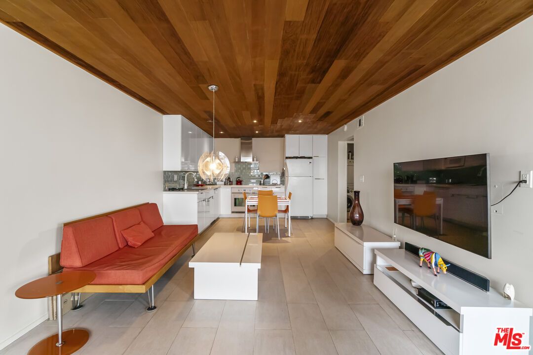 Interior, Kitchen, Pendant Lights, Recessed Lighting, Wooden Ceilings, Wood Texture Flooring