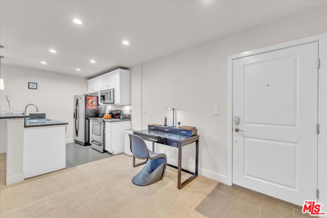 Home Office, Interior, Kitchen, Recessed Lighting, Stainless Steel Appliances
