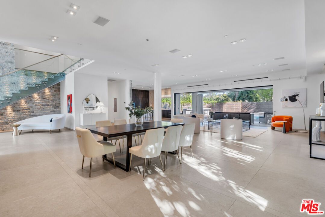 Dining room, Fireplace, Interior, Living room, Recessed Lighting
