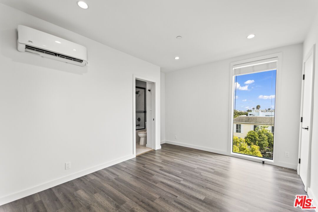 Bathroom, Empty room, Interior, Recessed Lighting, Wood Texture Flooring