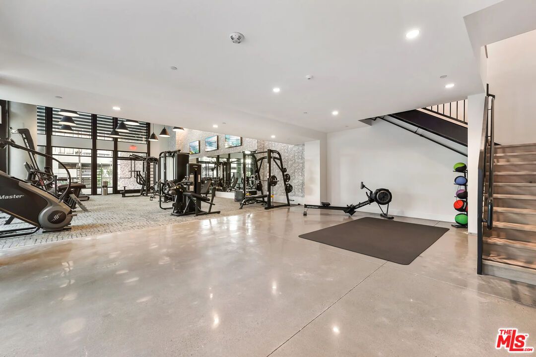 Fitness Equipment, Gym, Interior, Recessed Lighting