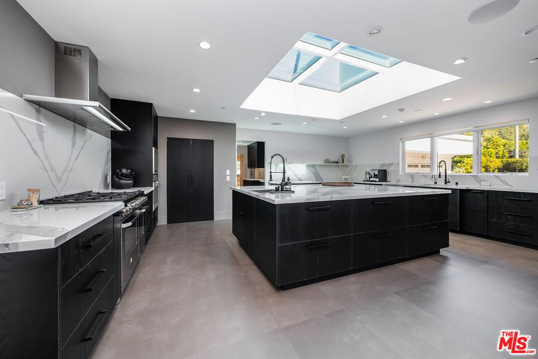 Glass Ceilings, Interior, Kitchen, Marble Walls, Recessed Lighting