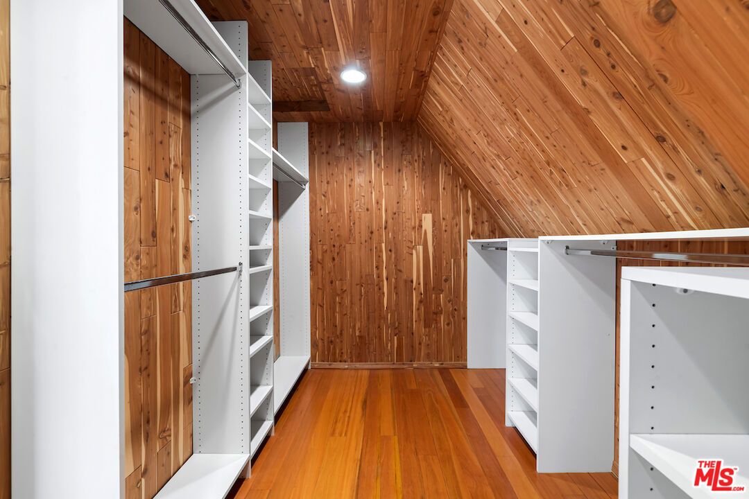 Interior, Recessed Lighting, Walk-in Closets, Wooden Ceilings, Wood Texture Flooring, Wooden Walls