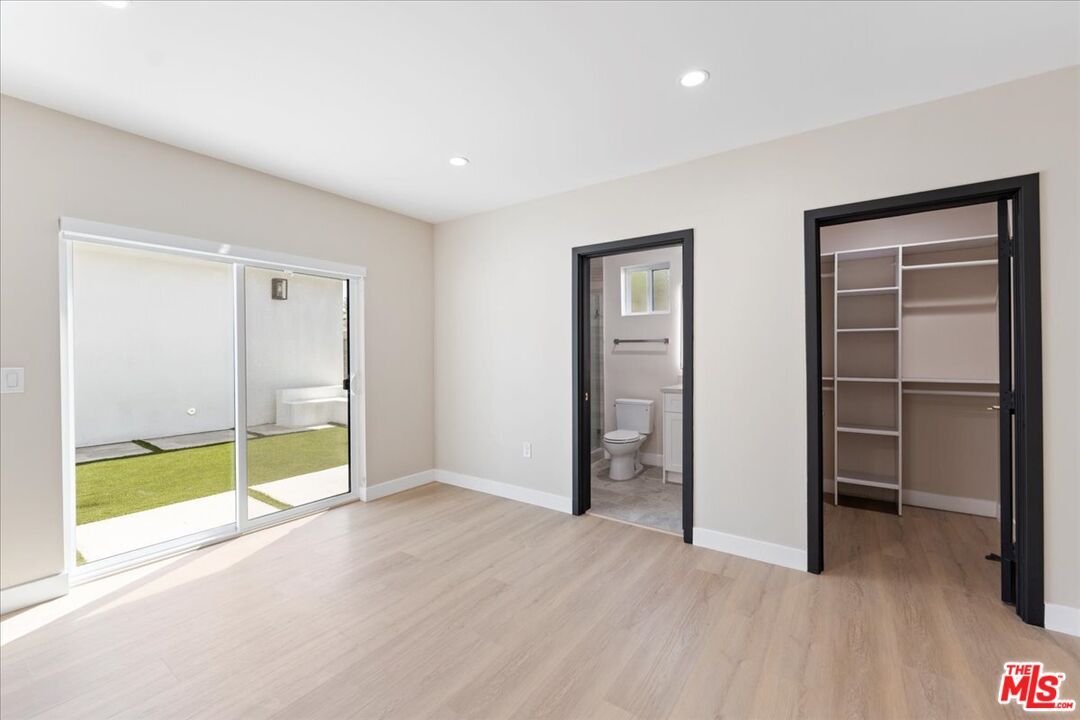 Bathroom, Empty room, Interior, Recessed Lighting, Wood Texture Flooring