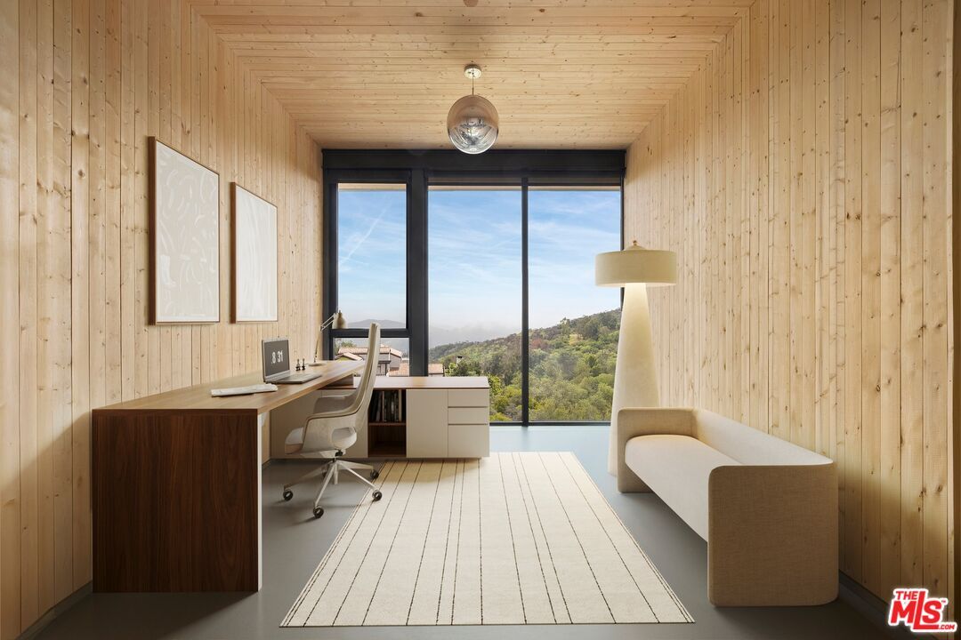 Home Office, Interior, Wooden Ceilings, Wooden Walls