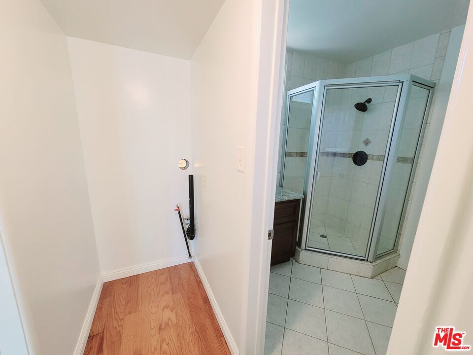 Bathroom, Glass Shower, Interior, Wood Texture Flooring