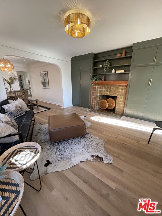 Fireplace, Interior, Wood Texture Flooring