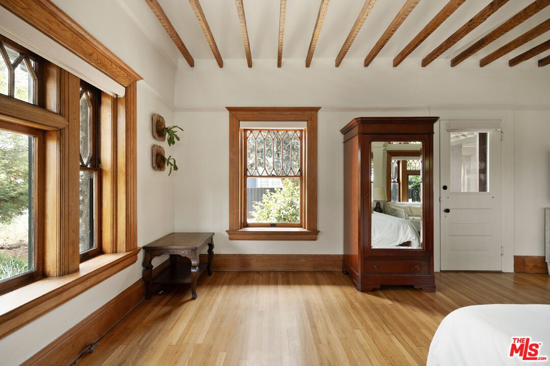 Bedroom, Interior, Wooden Beams, Wood Texture Flooring