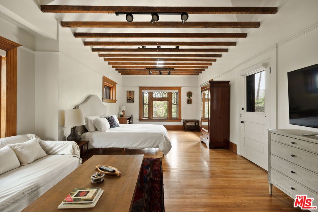 Bedroom, Interior, Wooden Beams, Wood Texture Flooring