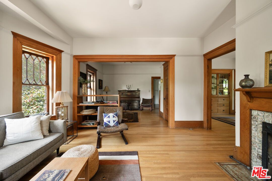 Fireplace, Interior, Living room, Piano, Wood Texture Flooring