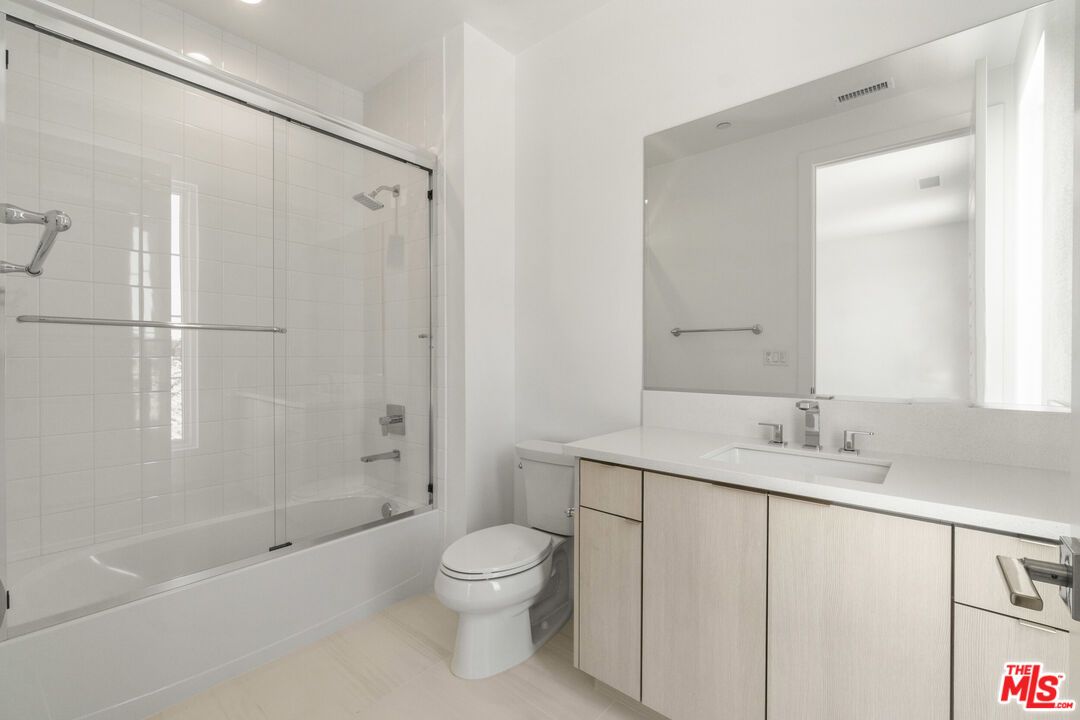 Bathroom, Glass Shower, Interior, Recessed Lighting, Wood Texture Flooring