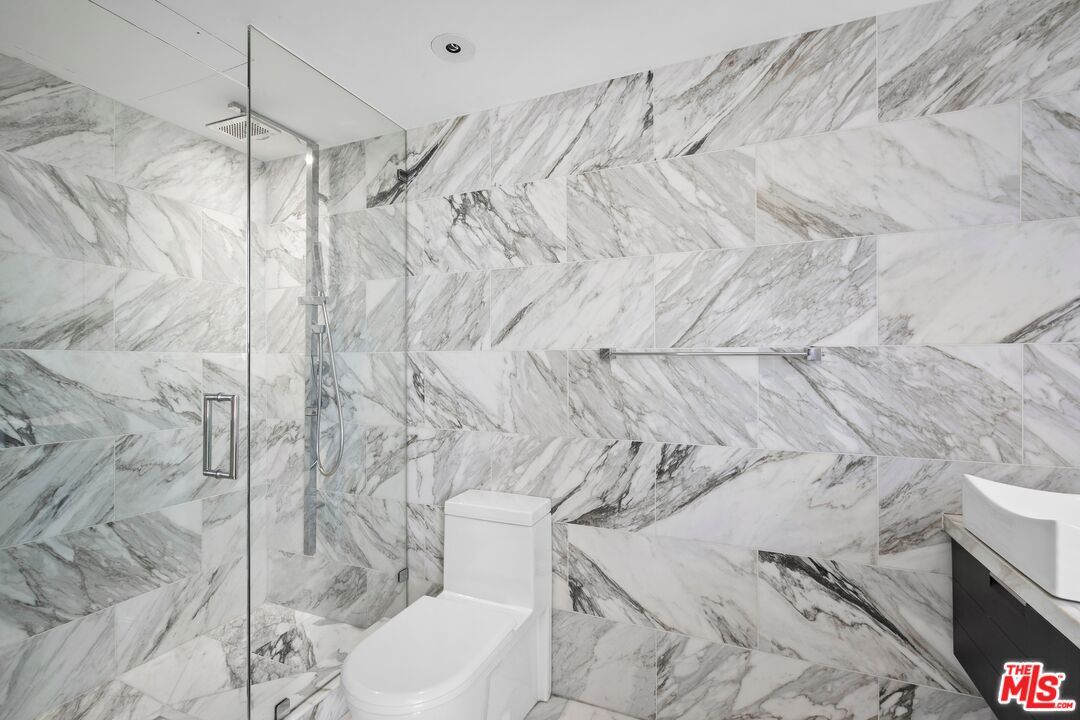 Bathroom, Glass Shower, Interior, Marble Walls