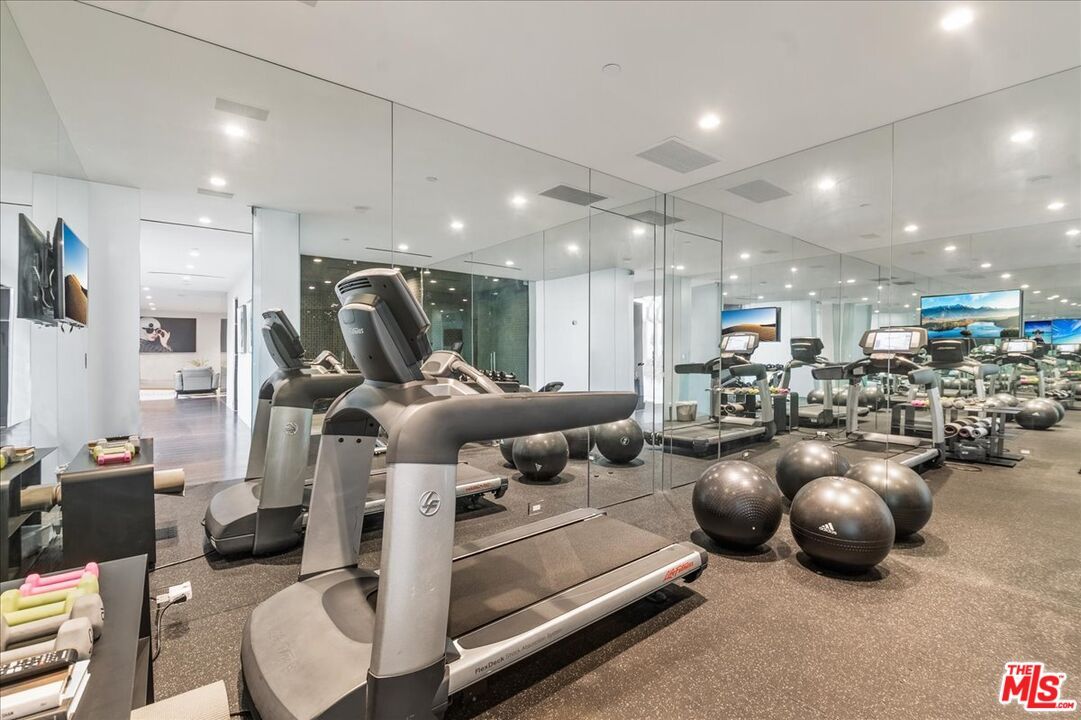 Fitness Equipment, Gym, Interior, Recessed Lighting