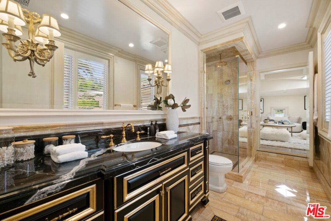 Bathroom, Bedroom, Dual Sink Vanities, Glass Shower, Interior, Recessed Lighting